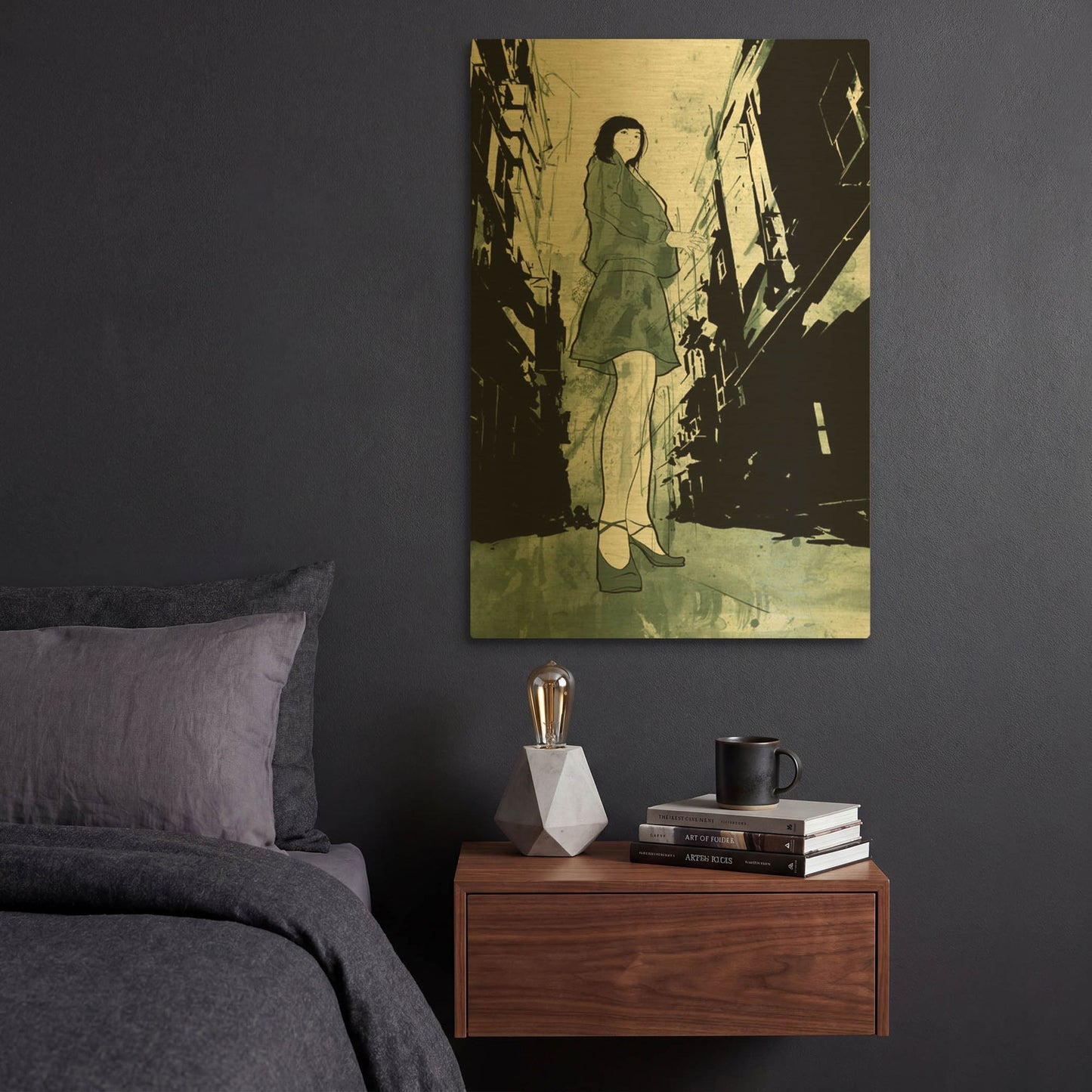 'Stray' By Jonathan Lam Gold Metal Wall Art