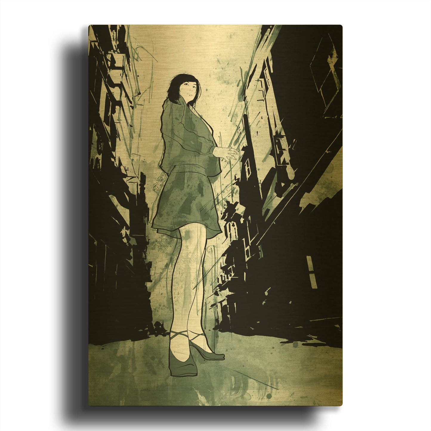 'Stray' By Jonathan Lam Gold Metal Wall Art