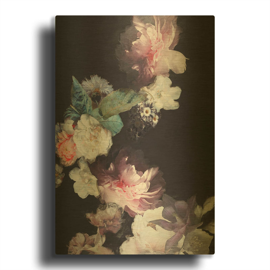 'Purple Blossom 1' By Design Fabrikken Gold Metal Wall Art