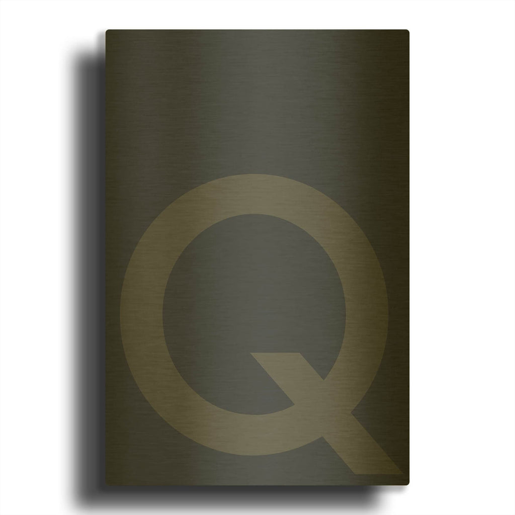 'Q' By Design Fabrikken Gold Metal Wall Art