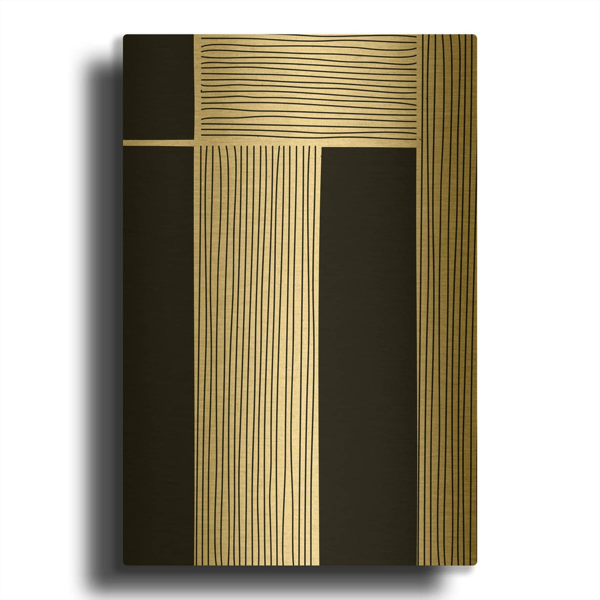 'Ribbing 2' By Design Fabrikken Gold Metal Wall Art