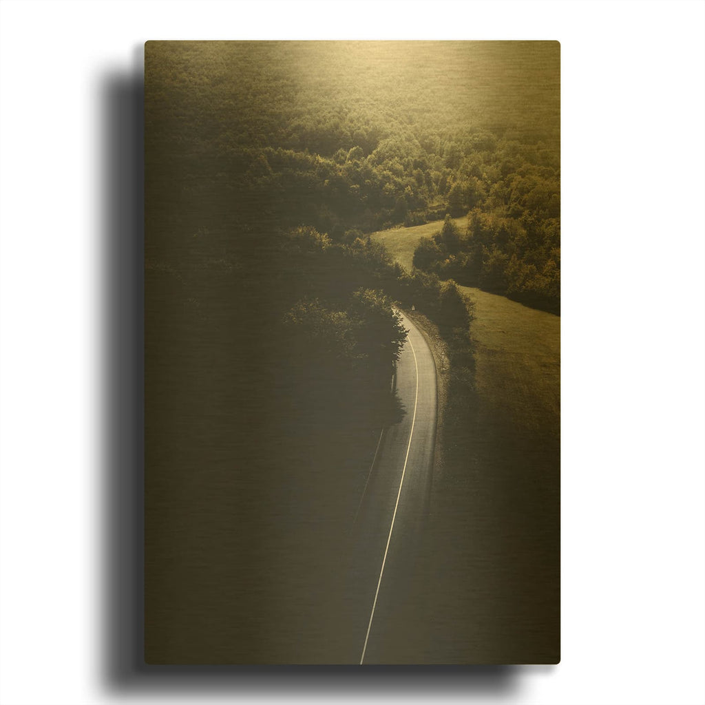 'Road to Darkness' By Design Fabrikken Gold Metal Wall Art
