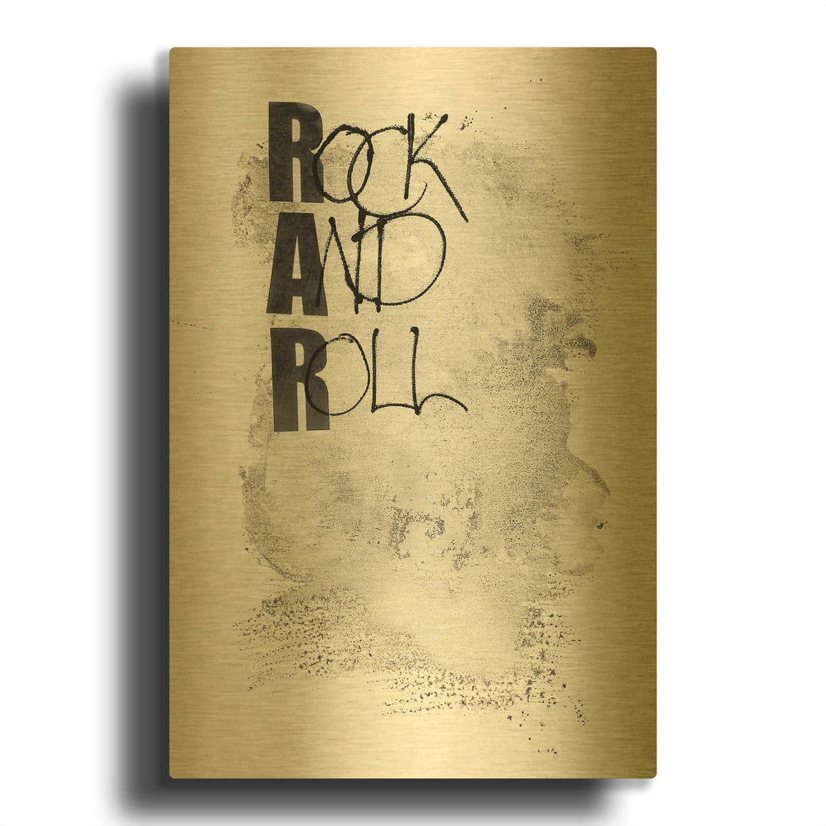 'Rock and Roll' By Design Fabrikken Gold Metal Wall Art
