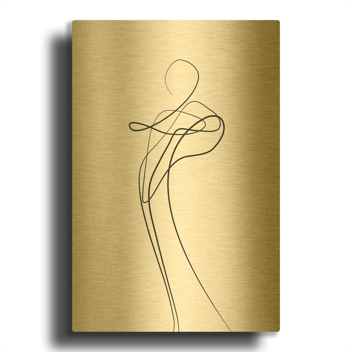 'Shape of You 1' By Design Fabrikken Gold Metal Wall Art