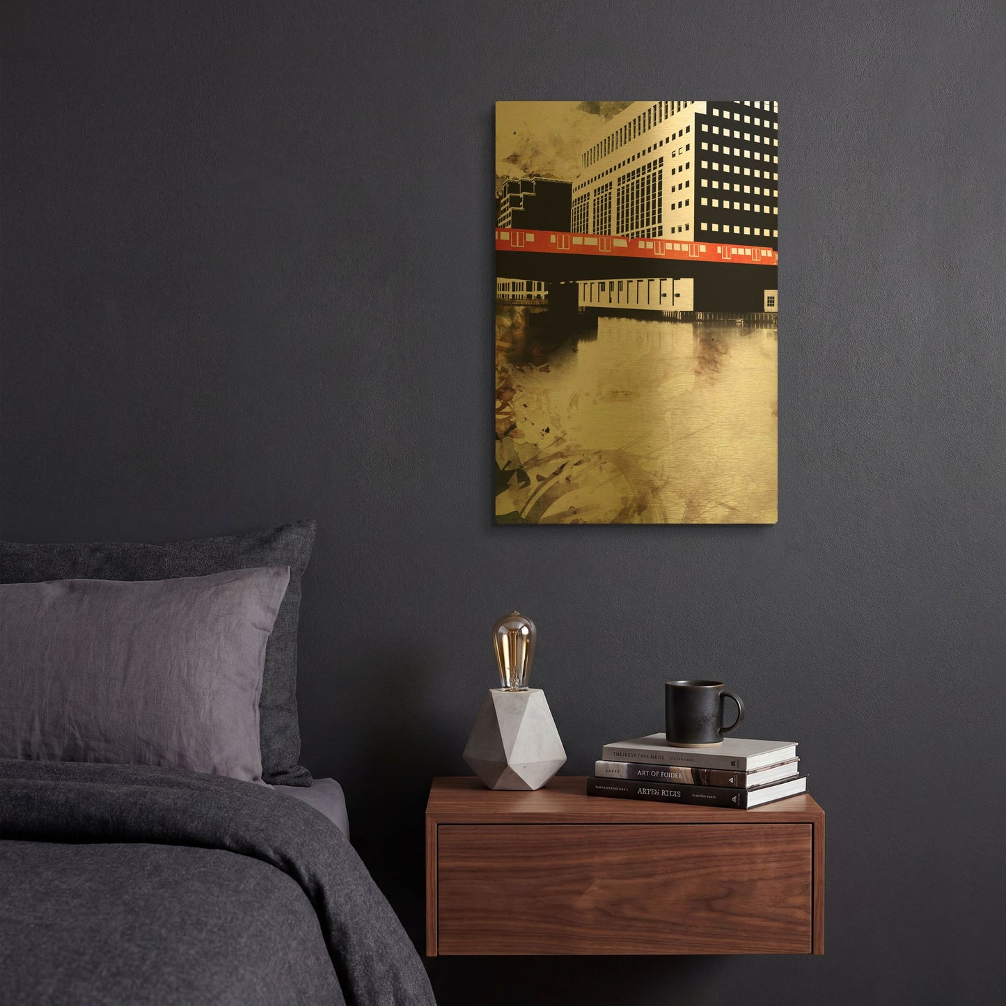 'Transit' By Jonathan Lam Gold Metal Wall Art