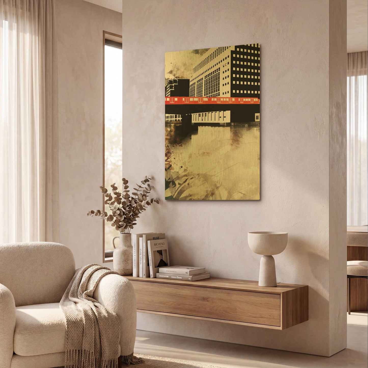 'Transit' By Jonathan Lam Gold Metal Wall Art