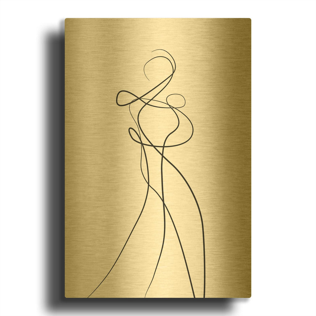 'Shape of You 2' By Design Fabrikken Gold Metal Wall Art