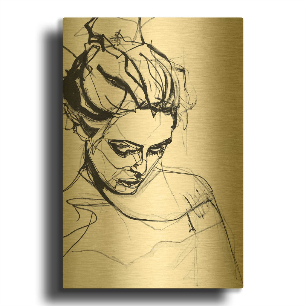 'Silhouette 1' By Design Fabrikken Gold Metal Wall Art