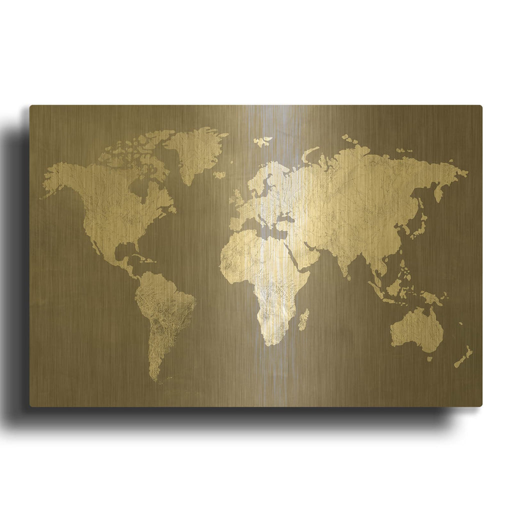 'Silver World' By Design Fabrikken Gold Metal Wall Art