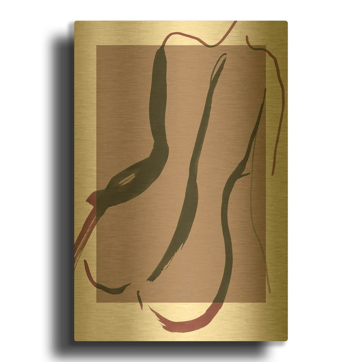 'Sketch No. 1' By Design Fabrikken Gold Metal Wall Art