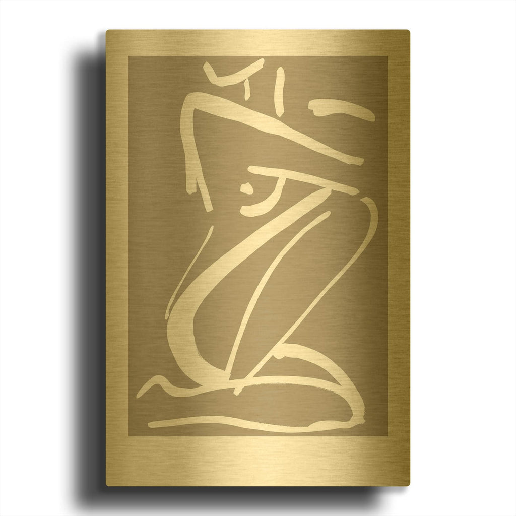 'Sketch No. 2' By Design Fabrikken Gold Metal Wall Art
