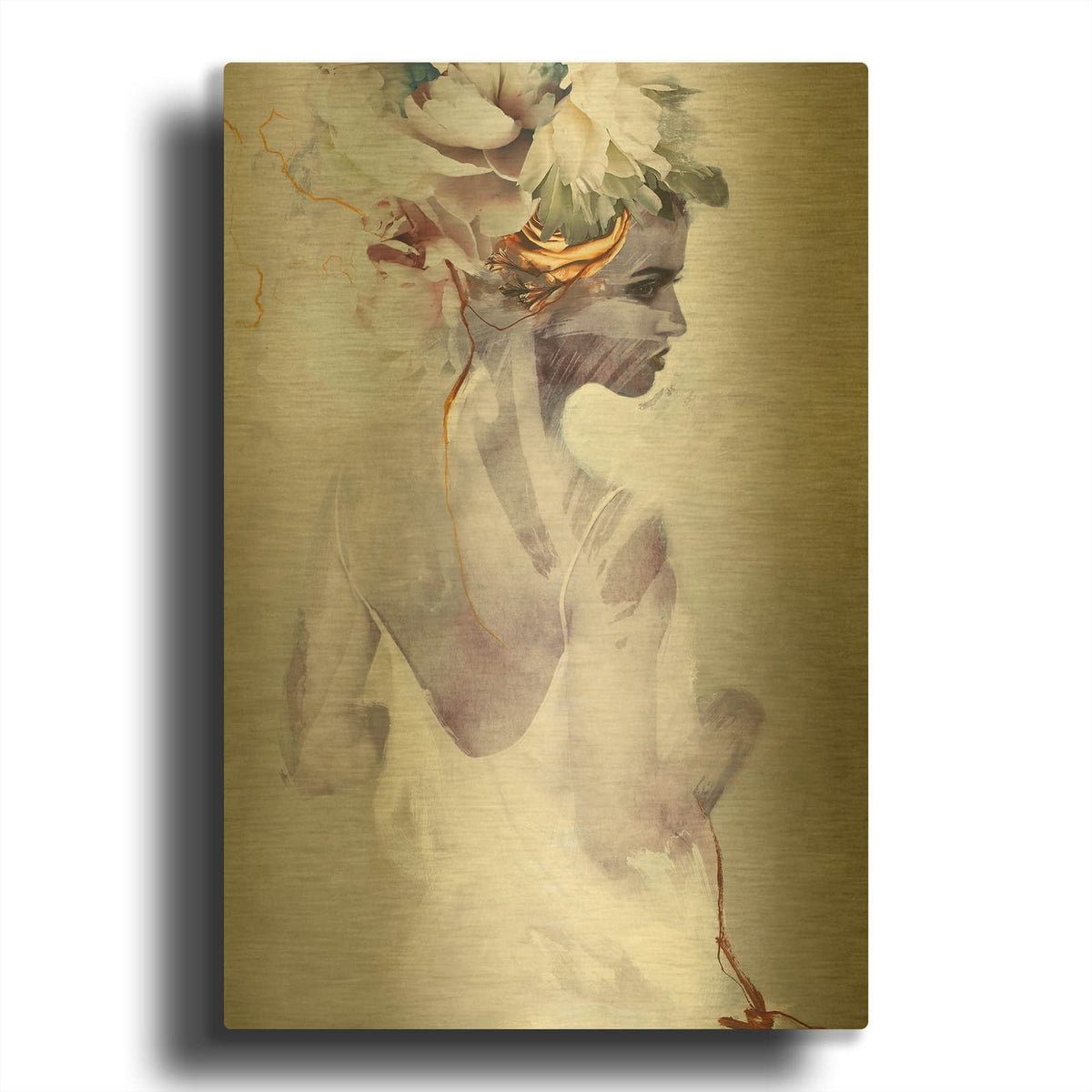 'Soft Couture' By Design Fabrikken Gold Metal Wall Art
