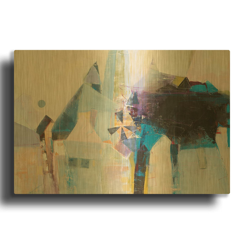 'Spinning Mill 1 MF968-1756' By Design Fabrikken Gold Metal Wall Art