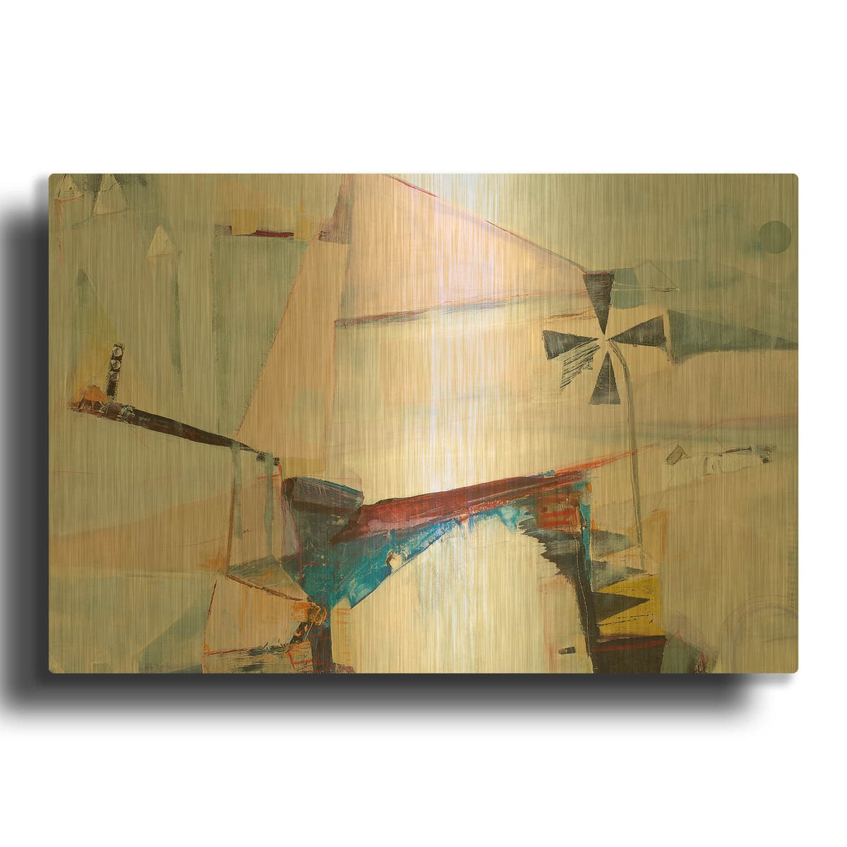 'Spinning Mill 2 MF968-1757' By Design Fabrikken Gold Metal Wall Art