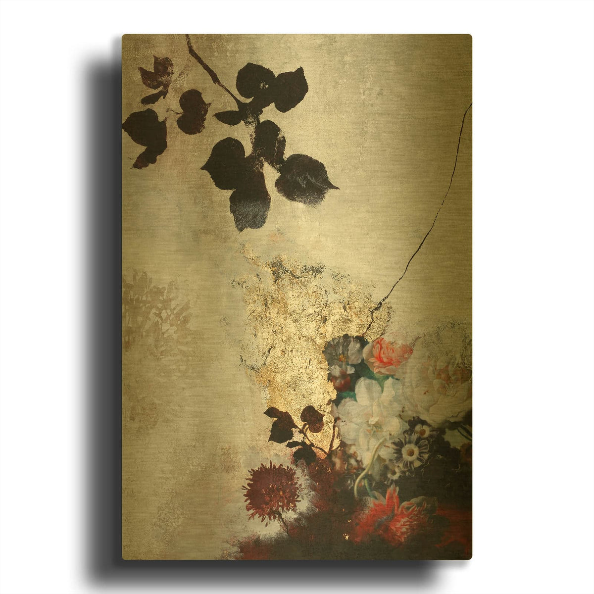 'Still Life 3 MF952-0674' By Design Fabrikken Gold Metal Wall Art