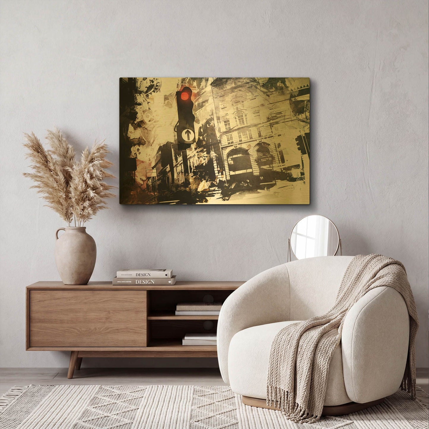 'Traffic' By Jonathan Lam Gold Metal Wall Art