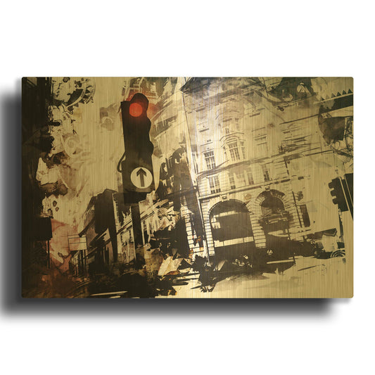 'Traffic' By Jonathan Lam Gold Metal Wall Art