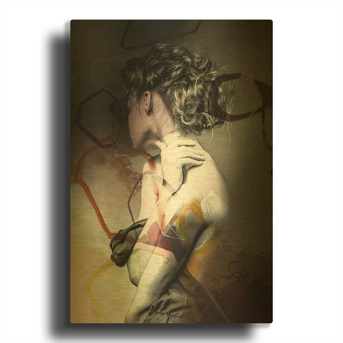 'Studio 1 Colors MF969-1621' By Design Fabrikken Gold Metal Wall Art