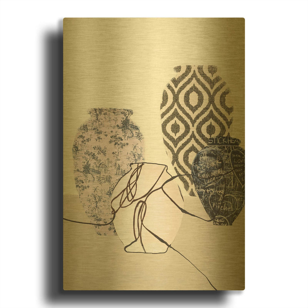 'Tactile 1 MF969-2014' By Design Fabrikken Gold Metal Wall Art