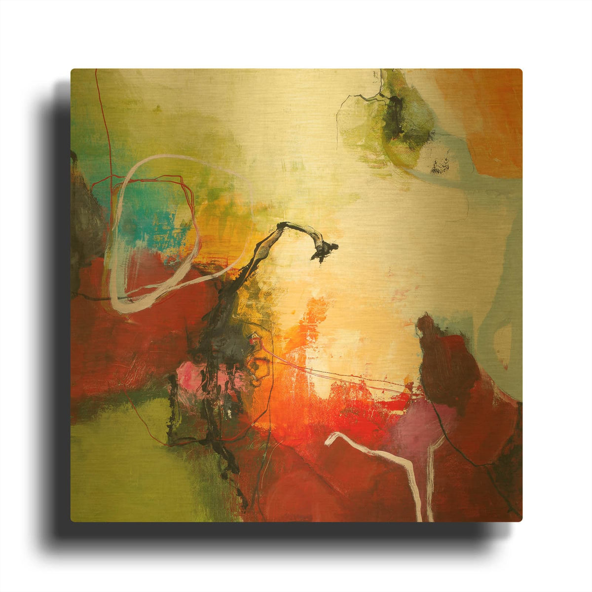 'Tango 2 MF952-0693' By Design Fabrikken Gold Metal Wall Art