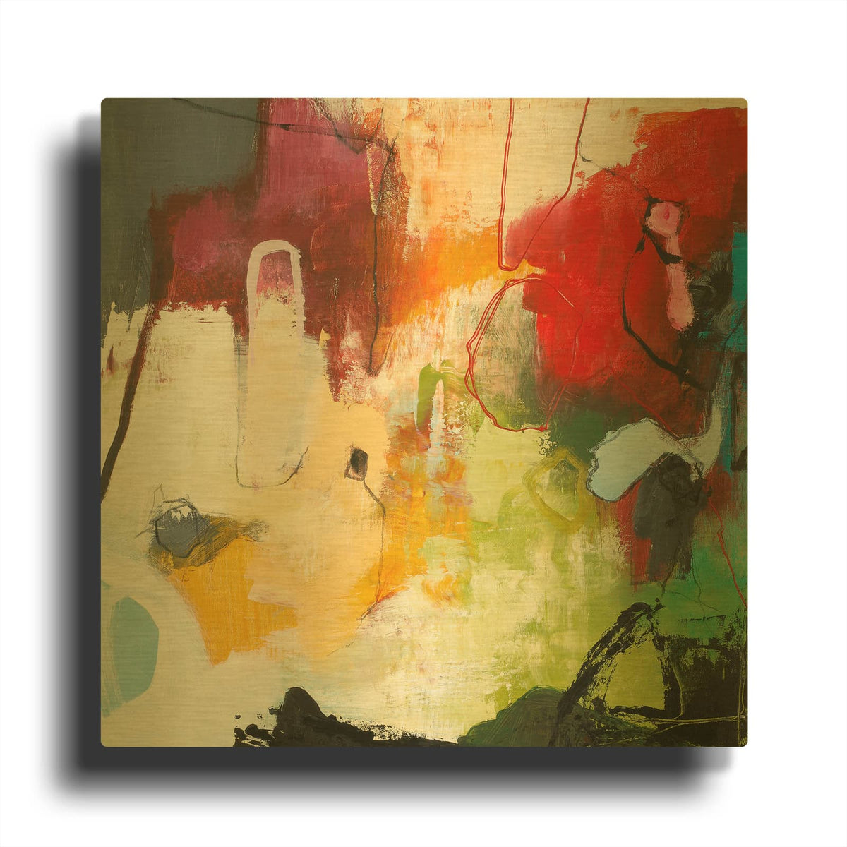'Tango 3 MF952-0694' By Design Fabrikken Gold Metal Wall Art