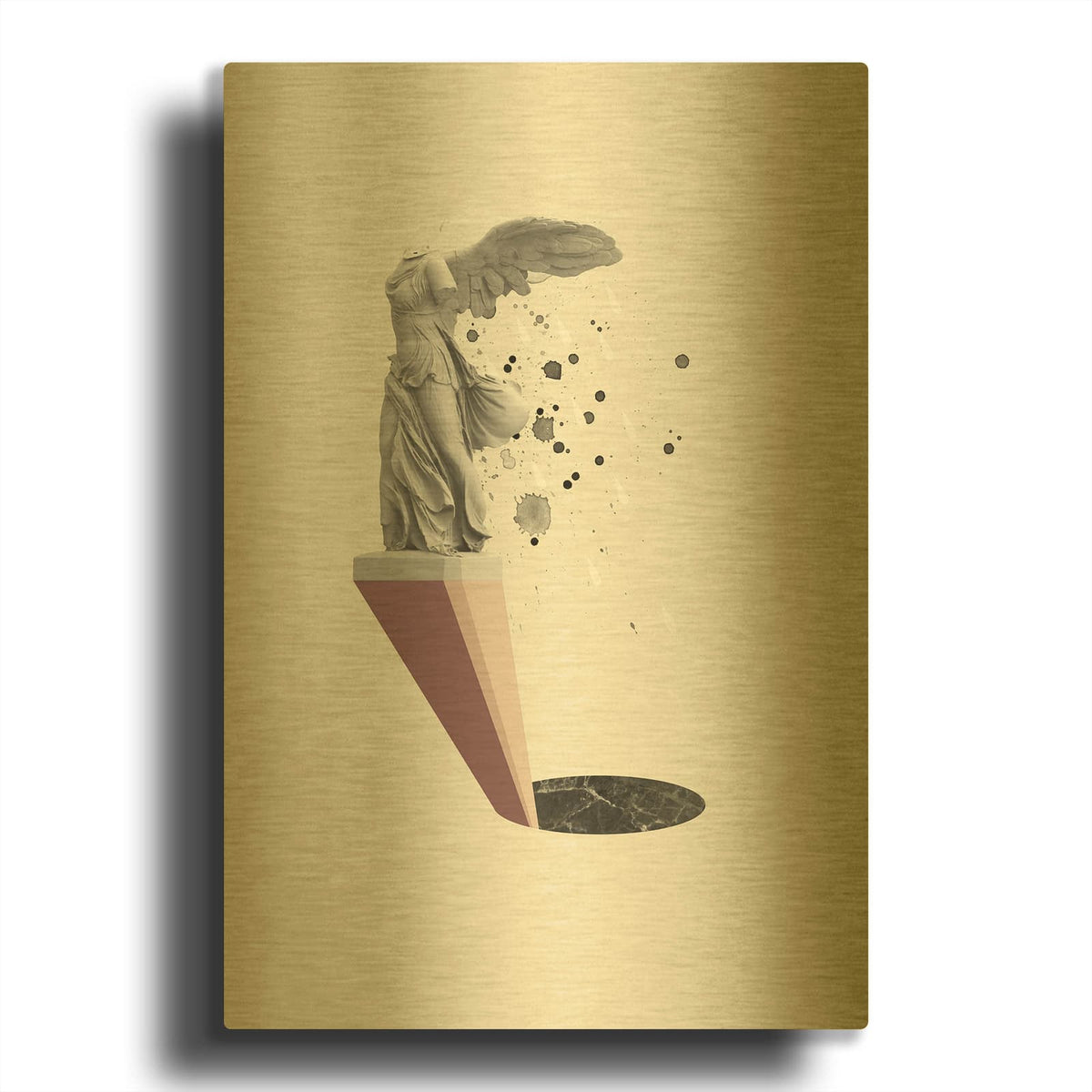 'Tears of Nike MF969-1097' By Design Fabrikken Gold Metal Wall Art