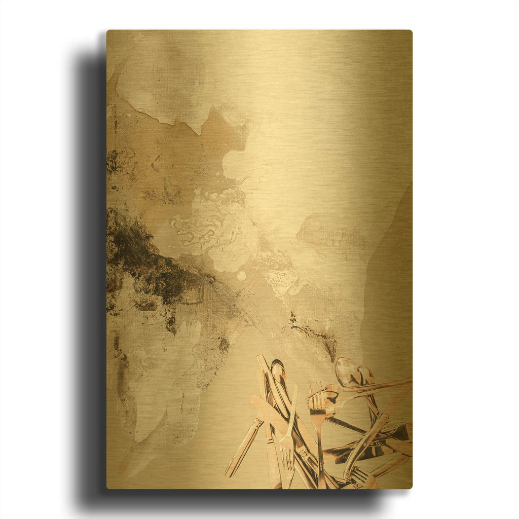'The Art of Taste 5 MF969-2059' By Design Fabrikken Gold Metal Wall Art