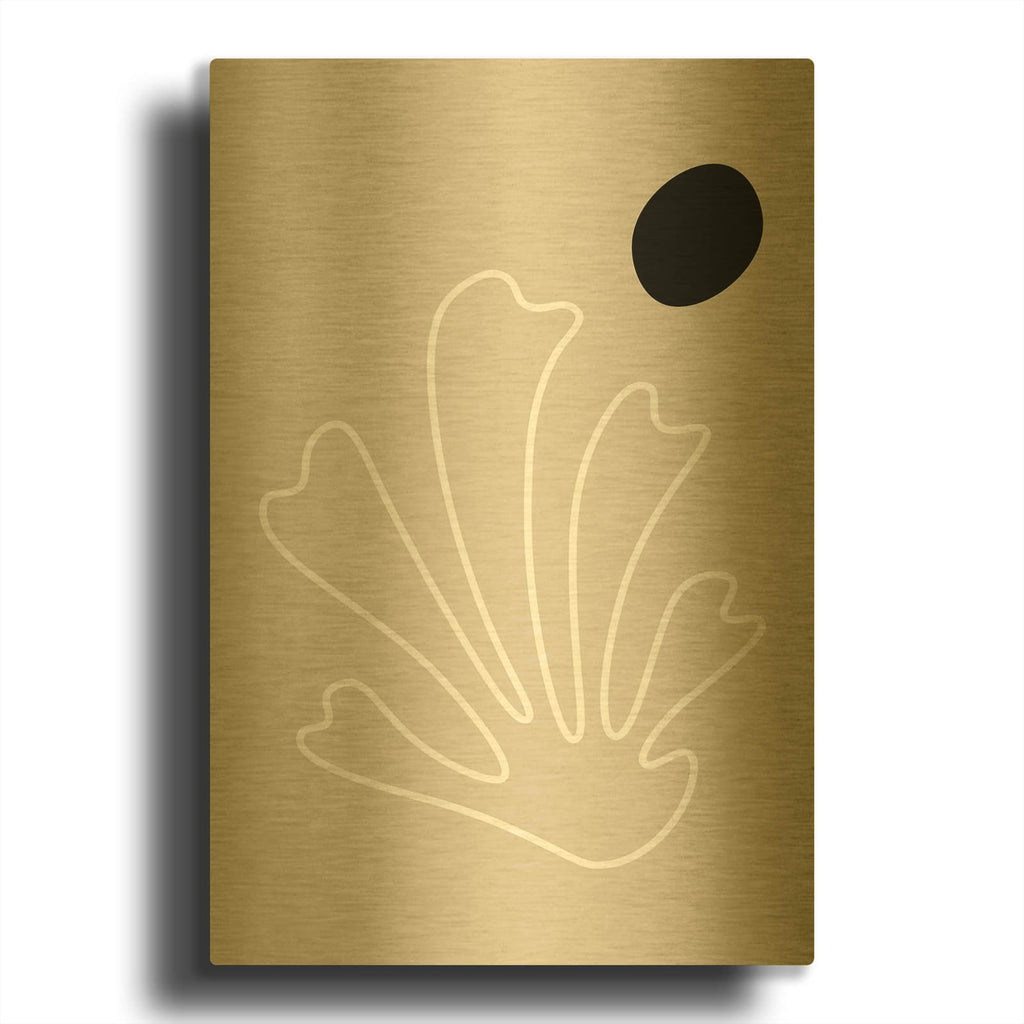 'The Leaf 2 MF969-2130' By Design Fabrikken Gold Metal Wall Art