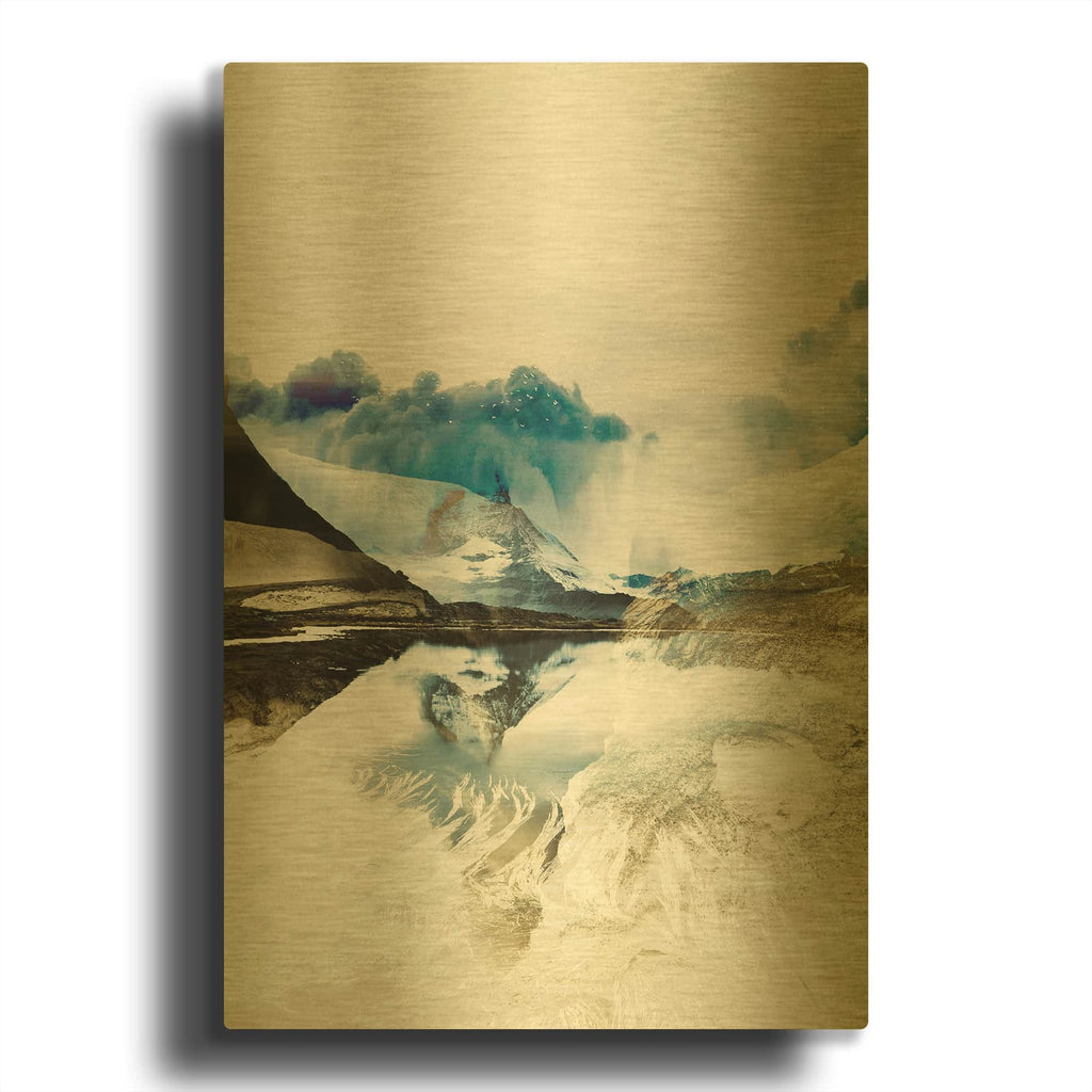 'The Rising 2 MF969-1231' By Design Fabrikken Gold Metal Wall Art