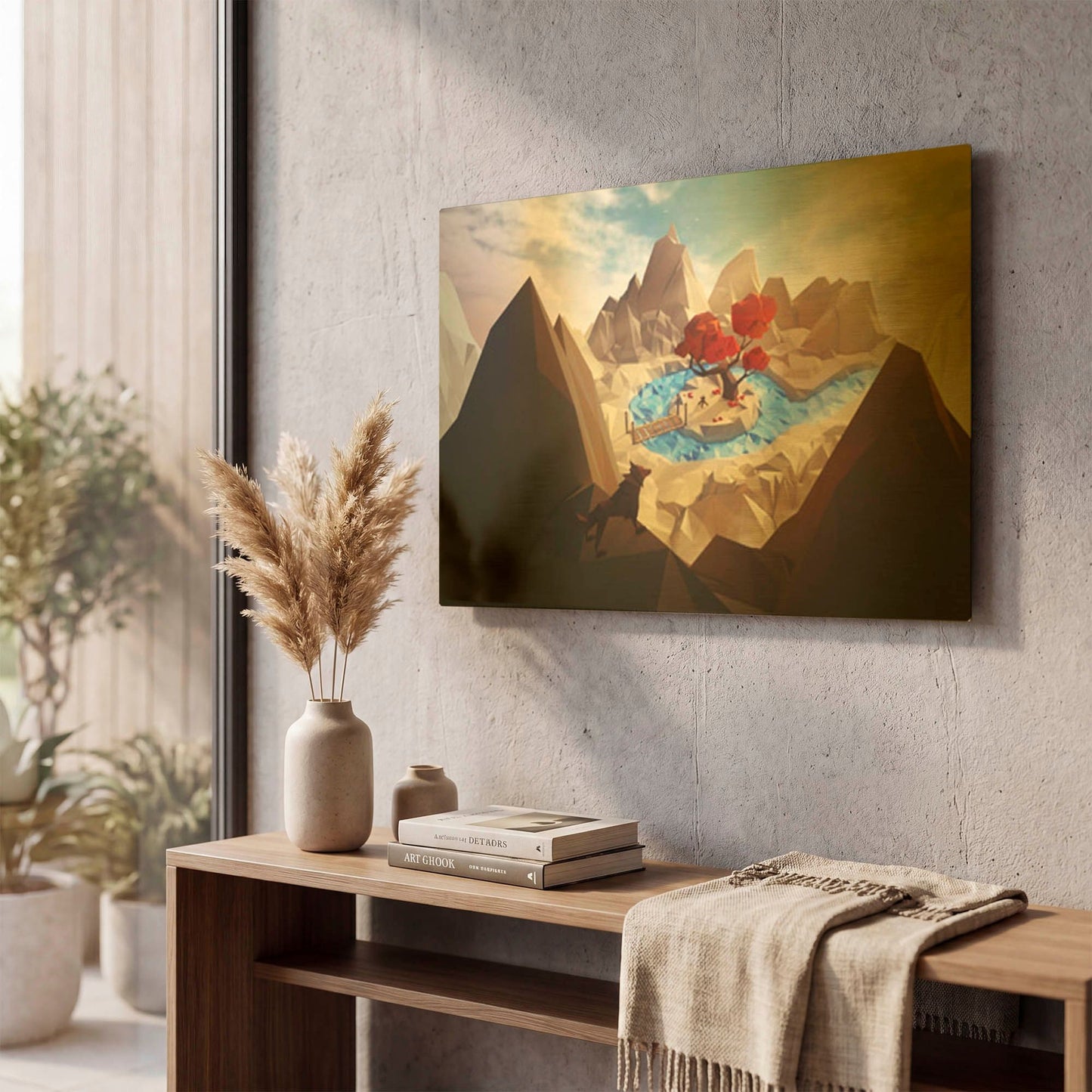 'Hidden Camp' By Jonathan Lam Gold Metal Wall Art