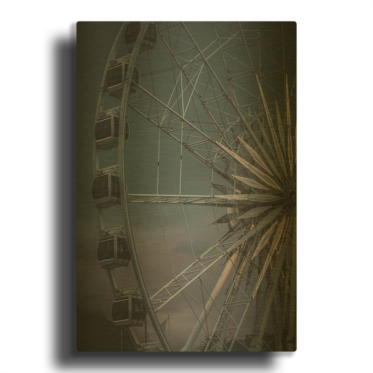 'The Wheel Is Turning MF969-1153' By Design Fabrikken Gold Metal Wall Art
