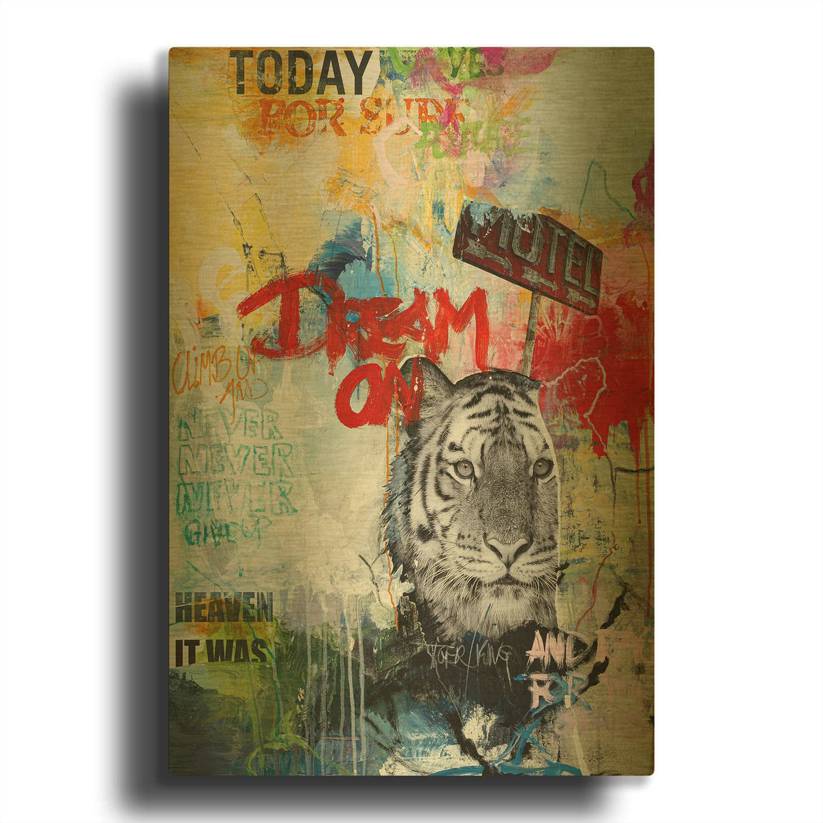 'Tiger King MF969-1792' By Design Fabrikken Gold Metal Wall Art