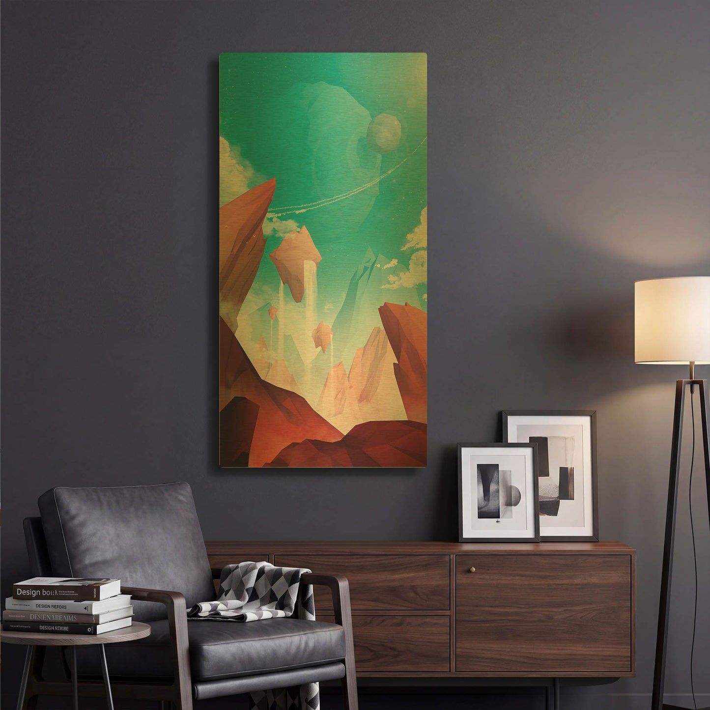 'Hidden Planet' By Jonathan Lam Gold Metal Wall Art