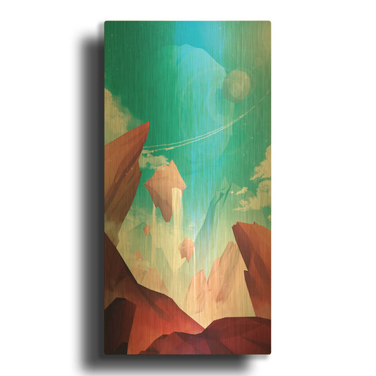 'Hidden Planet' By Jonathan Lam Gold Metal Wall Art