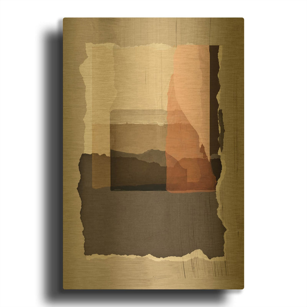 'Torn 1 MF969-1732' By Design Fabrikken Gold Metal Wall Art