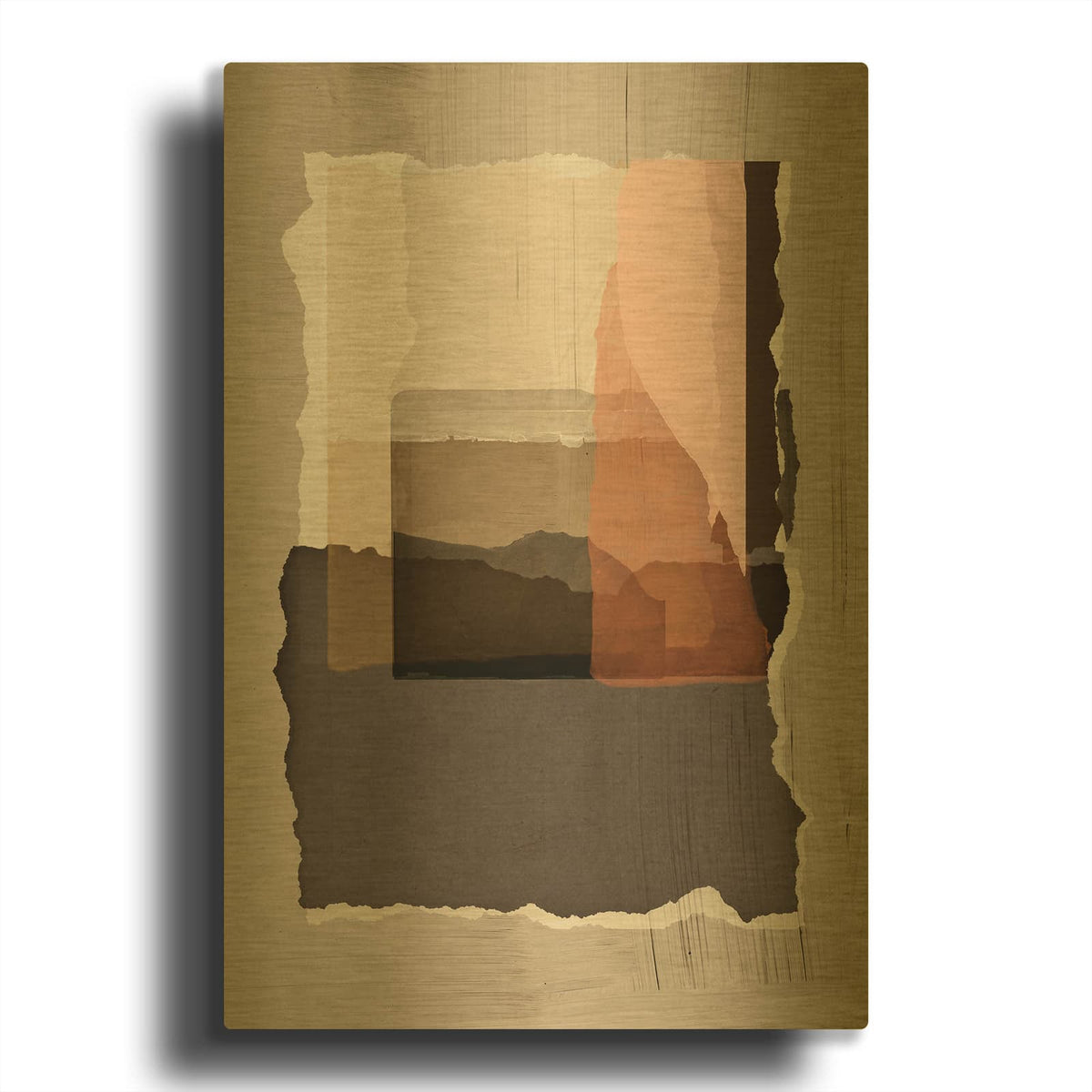 'Torn 1 MF969-1732' By Design Fabrikken Gold Metal Wall Art