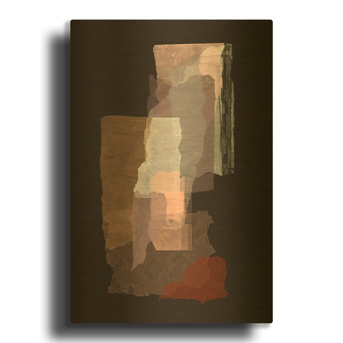 'Torn 2 MF969-1733' By Design Fabrikken Gold Metal Wall Art