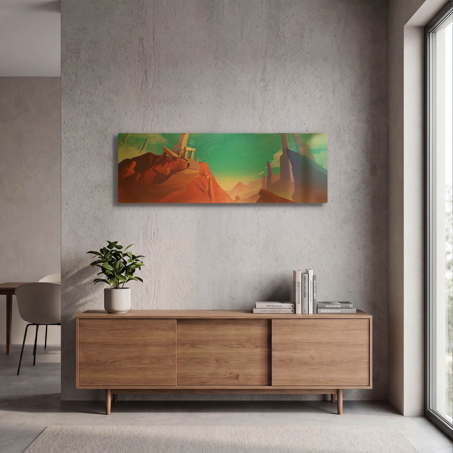 'Hidden Portal' By Jonathan Lam Gold Metal Wall Art