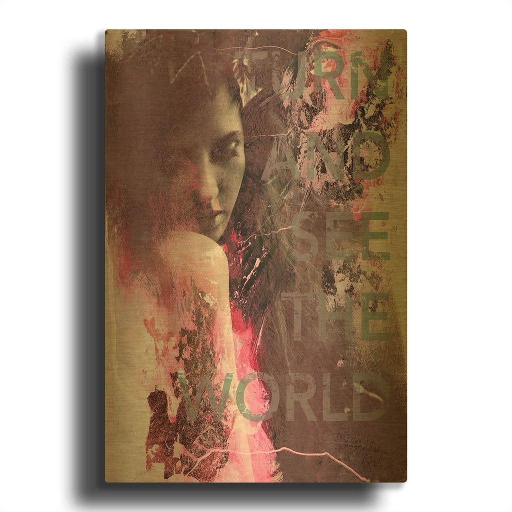 'Turn and See MF969-1619' By Design Fabrikken Gold Metal Wall Art