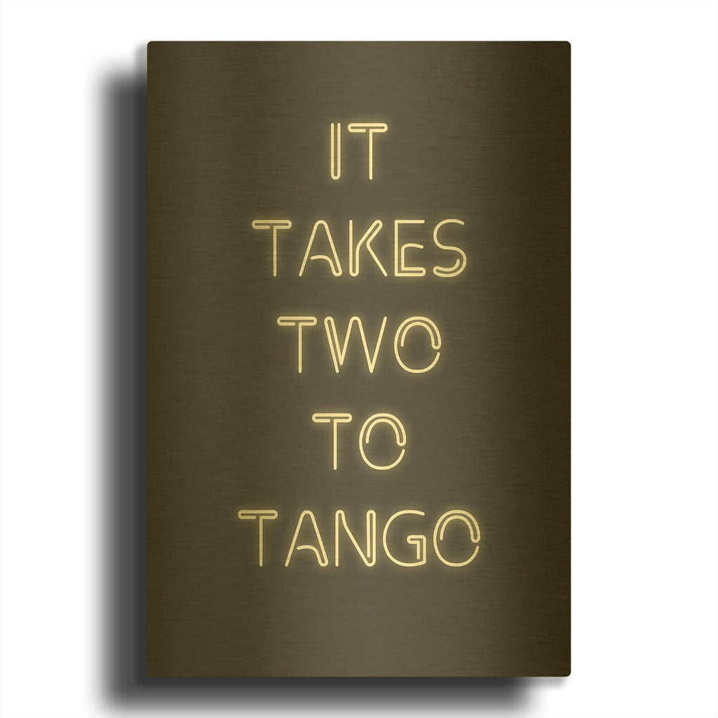 'Two to Tango MF969-1630' By Design Fabrikken Gold Metal Wall Art