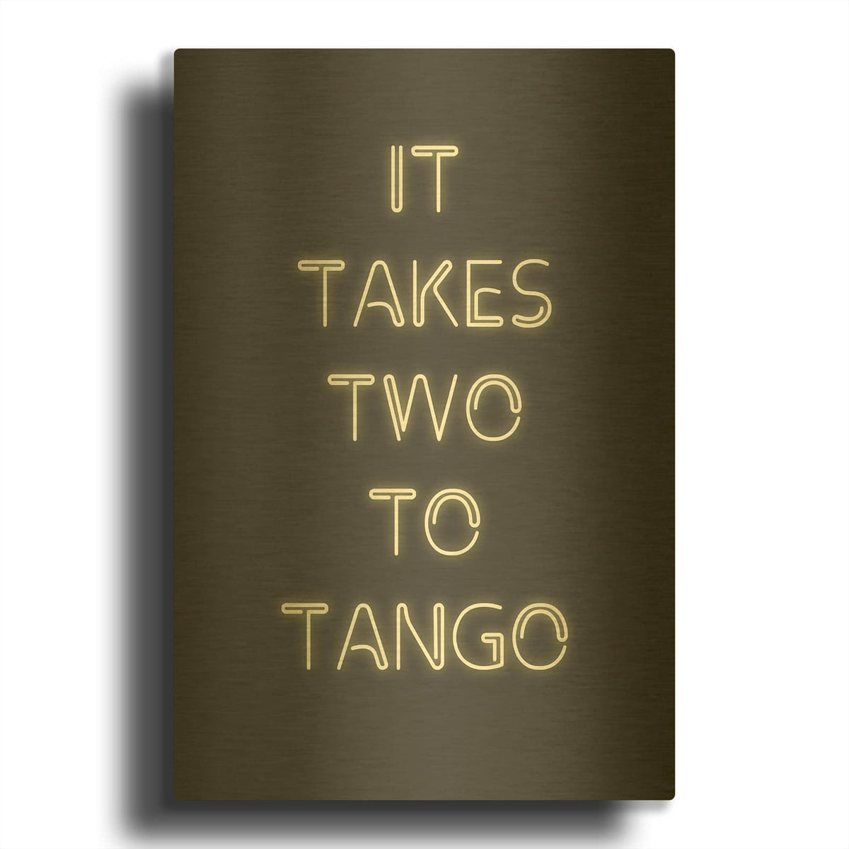 'Two to Tango MF969-1630' By Design Fabrikken Gold Metal Wall Art