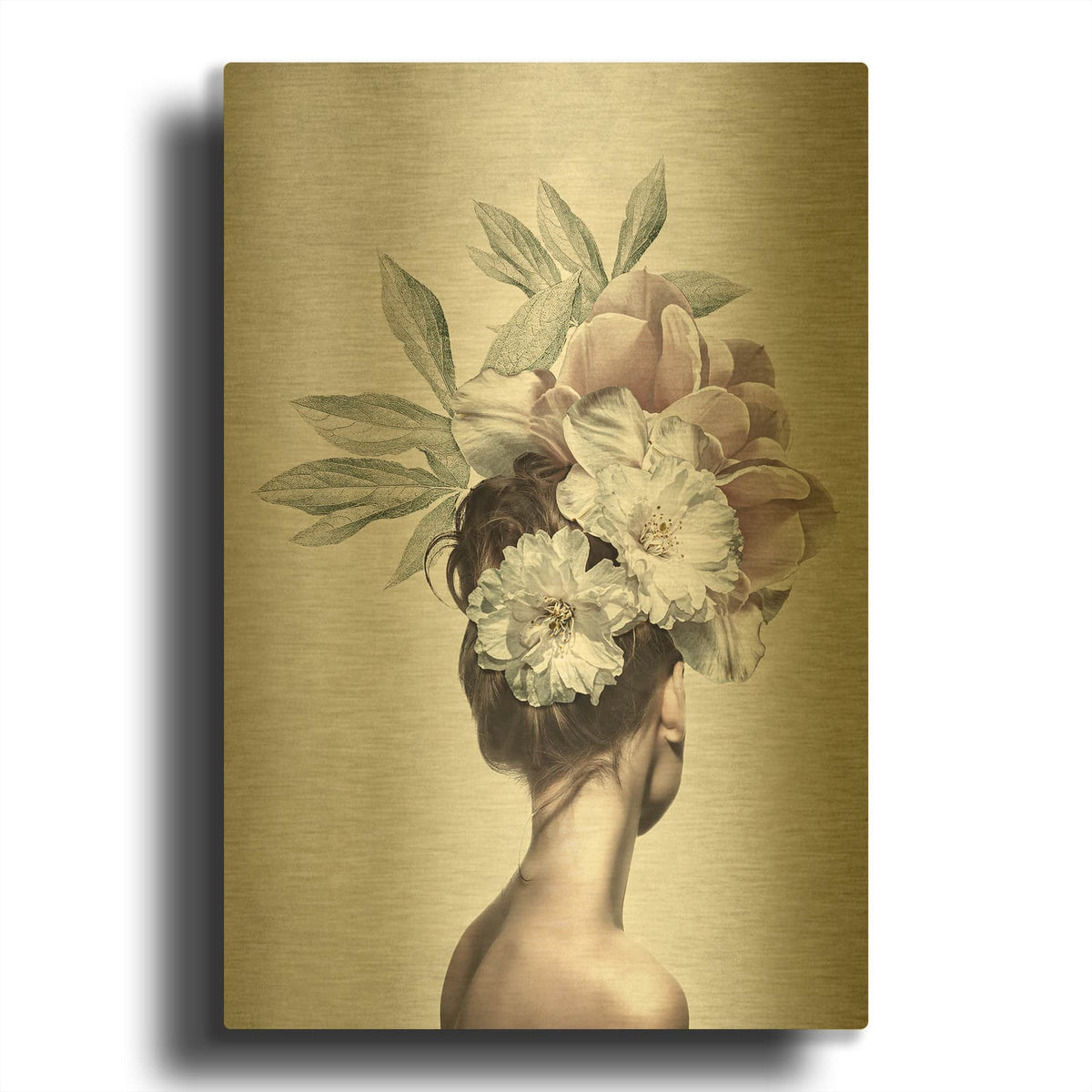 'View Back MF969-1785' By Design Fabrikken Gold Metal Wall Art