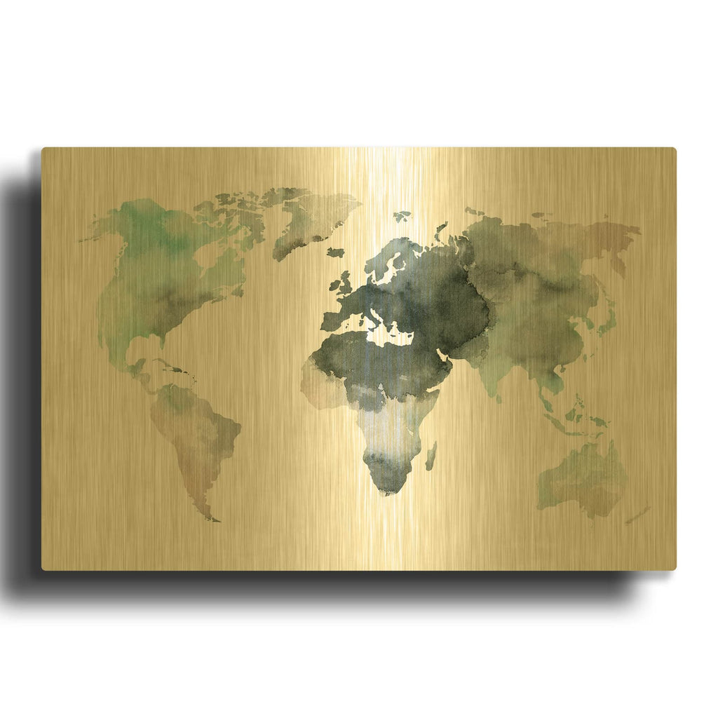 'Water World MF969-0978' By Design Fabrikken Gold Metal Wall Art
