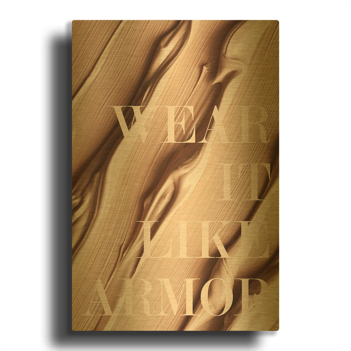'Wear it like Armor MF969-2031' By Design Fabrikken Gold Metal Wall Art
