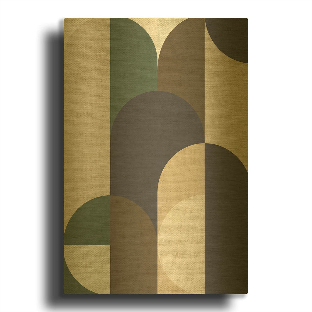 'Weave 1 MF969-2132' By Design Fabrikken Gold Metal Wall Art