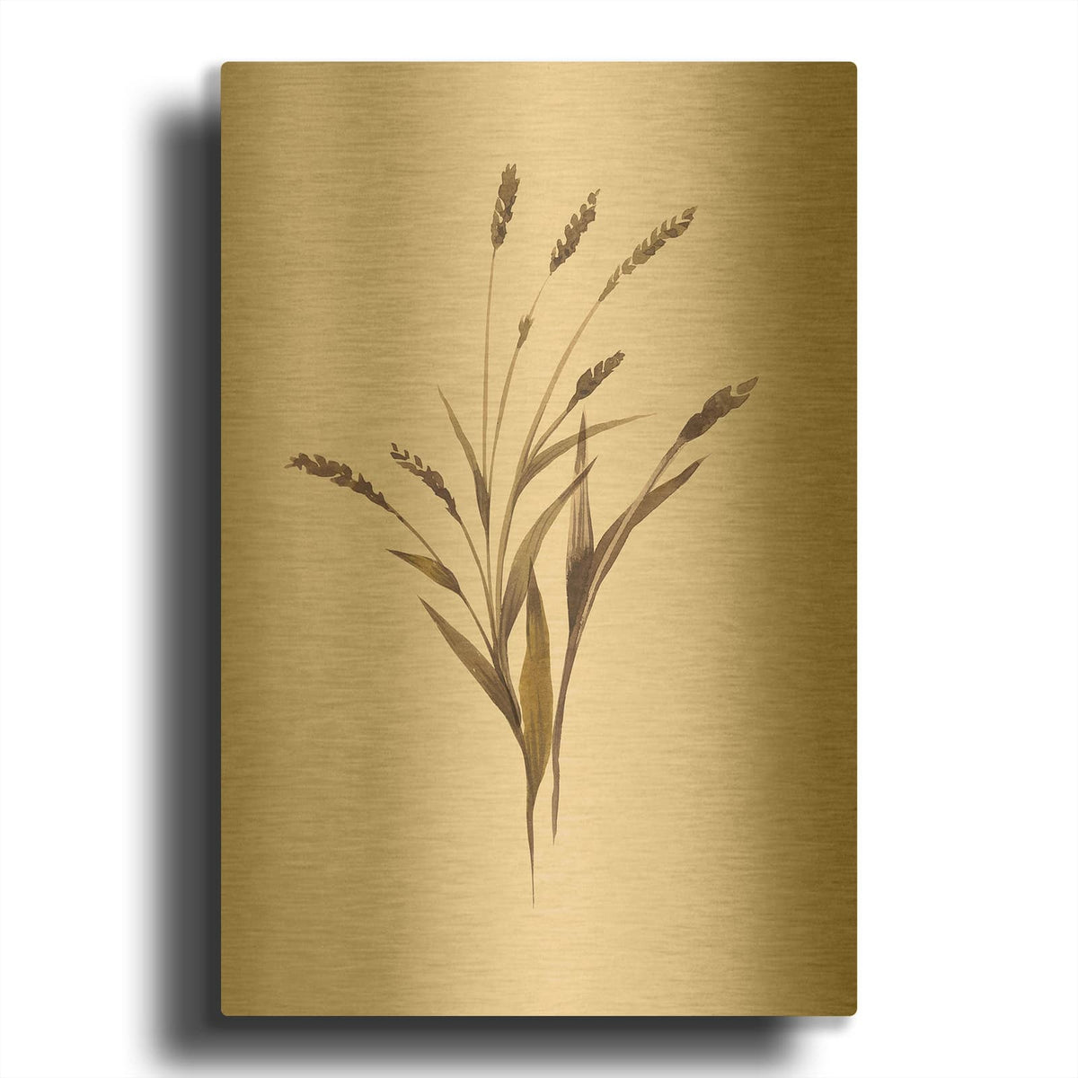 'Wheat MF969-1100' By Design Fabrikken Gold Metal Wall Art