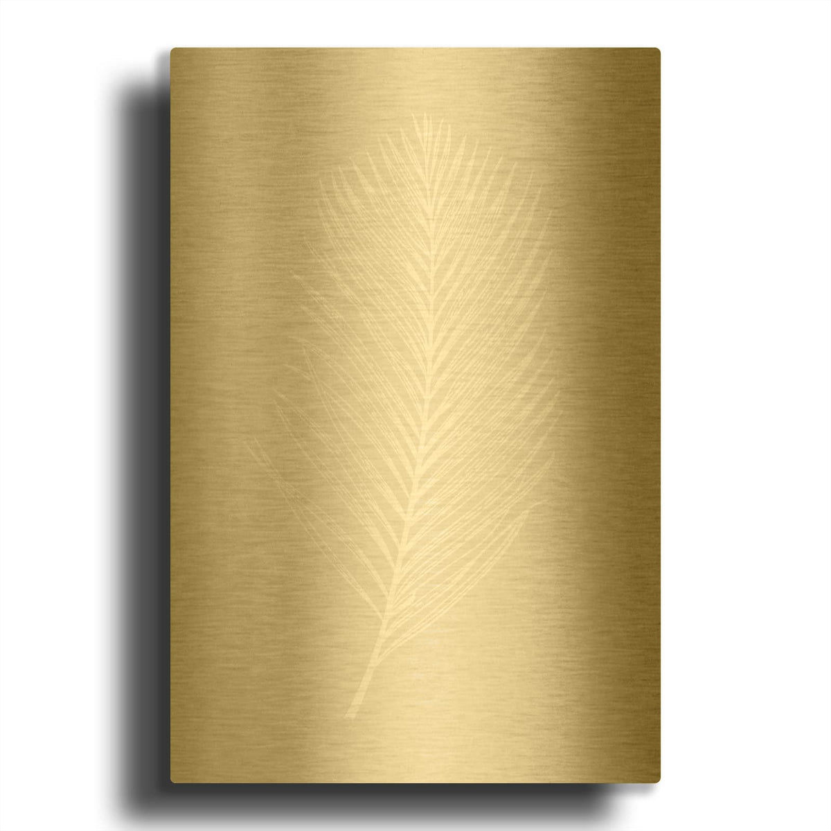 'White Leaf MF969-1107' By Design Fabrikken Gold Metal Wall Art