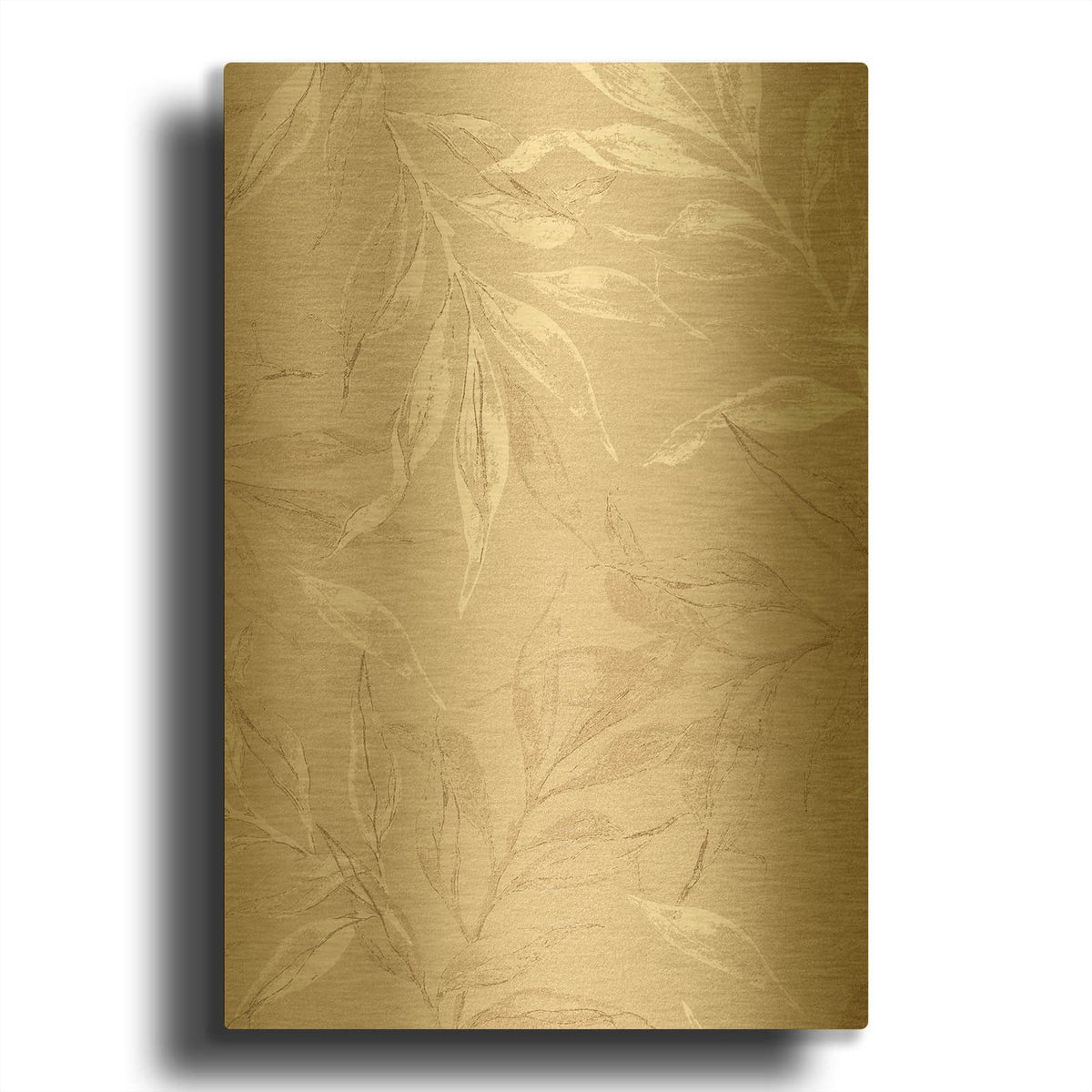 'White Leaves 2 MF969-2045' By Design Fabrikken Gold Metal Wall Art