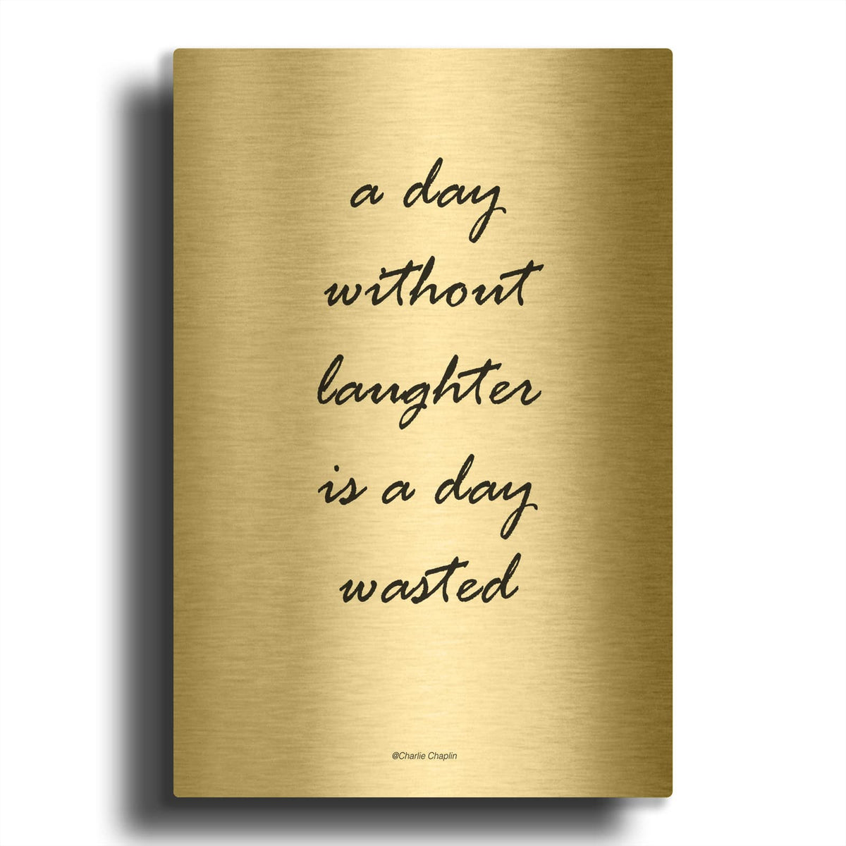 'Without Laughter MF969-1634' By Design Fabrikken Gold Metal Wall Art