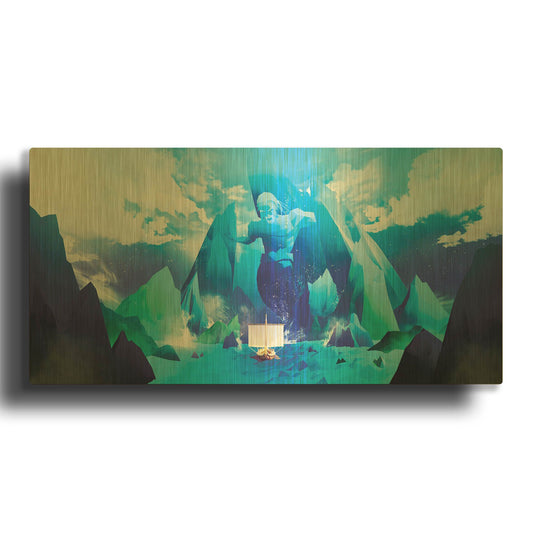 'Triton' By Jonathan Lam Gold Metal Wall Art
